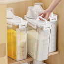 Grain Storage Container with Lid and Measuring Cup